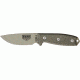 Esee Mdl 3 Stnd Edge Fxd Knife, 3.75in, OD Green Steel, OD Green Canvas Micarta Hdl,Pommel ES3PKODT