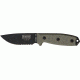 Esee Mdl 3MIL Fxd Knife, 8.25in, Srtd, Light Green Canvas Micarta Hdl,Pommel, Black Sheath RC3MILS