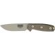 Esee Mdl 4 Part Srtd Fxd Knife, 4.5in, Srtd, OD Green Hdl,pommel,sheath,clip plate ES4SMBDT