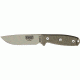 Esee Mdl 4 Plain Edge Fxd Knife, 4.5in, Desert Tan Steel, OD Green Canvas Micarta Hdl,pommel,Sheath, Clip Plate RC4PDT