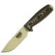 Esee Model 4 3D Fixed Blade Tan Knife, 4.5 desert tan powder coated 1095HC steel blade, Black and coyote brown 3D machined G10 handle, 4PDT-005