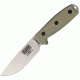 ESEE Model 4 Plain Edge, black lanyard cord ES4PUC