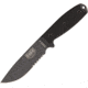 Esee Model 4 Serrated Tactical Fixed Blade Knife, 9in, 4.5in, 1095 Carbon Steel, Partially Serrated, Black, Handle ES4STGB