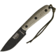 Esee Model 4 With Modified Handle Fixed Blade Knife, 4.375in, 1095 Carbon Steel, Standard Edge, Green, Canvas Micarta Handle ES4HM