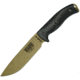 Esee Model 6 Fixed Blade DE Knife, 5.25 dark earth powder coated 1095HC steel blade, Black 3D machined G10 handle, 6PDE-001