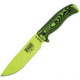 Esee Model 6 Fixed Blade Venom Knife, 5.25 green powder coated 1095HC steel blade, Black and green 3D machined G10 handle, 6PVG-007