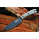 Esee Model 6 With Modified Handle Knife, 11in Overall, 6in Black Powder Coated 1095Hc Steel Drop Point, Green Canvas Micarta Handle, Black Leather Sheath, ESEE-6HM