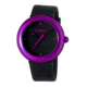 Eviga Cf3705 Cirkle Mens Watch - Black Band, Purple Bezel