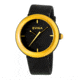 Eviga Cf3706 Cirkle Mens Watch - Black Band, Yellow Bezel