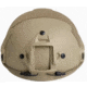 ExecDefense USA High Cut Ballistic Helmet w/ Side Rails &amp; NVG, III-A, Tan, L, EXH-09708-TL