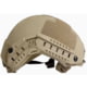 ExecDefense USA High Cut Ballistic Helmet w/ Side Rails &amp; NVG, III-A, Tan, M, EXH-09708-TM