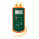 Extech Instruments Thermometer, Dual J/K W/Probes, Holster, 421502