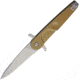 Extrema Ratio BD2 Linerlock Lucky Desert Folding Knife, 3.75in Stonewash Bohler N690 SS Spear Point Blade, Desert Tan Anodized Aluminum Handle, Pocket Clip, Desert tan, 0228-DW