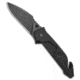 Extrema Ratio Extrema Ratio MF1 Black Liner Lock Knife Black Aluminum w/ Belt Cutter Black, Black, Bohler N690, adult, BHQ-46495