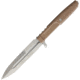 Extrema Ratio Requiem Fixed Blade Desert Fixed Blade Knife, 9.25in Overall, 4.5in Stonewash False Edge N690 SS Stiletto Style Blade, Desert Tan Forprene Handle, Tan Nylon, Desert tan, 04.1000.0478DW