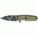 Extrema Ratio Shrapnel Fixed Blade Knife, 4.25in, Cobalt Steel Blade, Desert Tan Forprene Handle EX160SHRGOG
