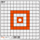 EZ-Aim 12in Square Paper Shooting Targets, Sight-In Grid, 12-Pack, Orange &amp; White, 15495