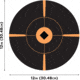EZ-Aim Adhesive Paper Splash Shooting Targets, Crosshair Bullseye, 12-Pack, Black/Orange, 12 in x 12 in, 15376