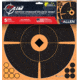 EZ-Aim Adhesive Paper Splash Shooting Targets, Crosshair Bullseye, 12-Pack, Black/Orange, 12 in x 12 in, 15376