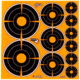 EZ-Aim Allen Adhesive Splash Bullseye Variety Pack Targets, Orange, 1in, 2in, 3in, 15254