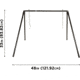 EZ-Aim Custom Gong Target Hanging System, Black, 48L x 44W x 33H, 15348