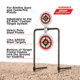 EZ-Aim Hardrock AR500 Round Spinner Targets &amp; Stand, Rimfire Rounds &amp; Centerfire Pistols, 7.375W x 23H, White/Red/Black, White/Red/Black, 7.375W x 23H, 15366