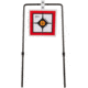 EZ-Aim Hardrock AR500 Square Spinner Target &amp; Stand, Rimfire Rounds &amp; Centerfire Pistol, White/Red/Black, 9.5W x 20H, 15367