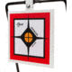 EZ-Aim Hardrock AR500 Square Spinner Target &amp; Stand, Rimfire Rounds &amp; Centerfire Pistol, White/Red/Black, 9.5W x 20H, 15367