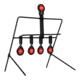 EZ-Aim Metal Resetting Target Set For Plinking, Black, 15285