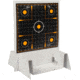 EZ-Aim Sight-In Splash Shooting Kit &amp; Target Stand, 12in Square Adhesive Targets, Black/Orange, 13.5W x 17.5H, 15378