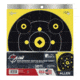 EZ-Aim Splash Reactive Adhesive Paper Bullseye Shooting Targets w/8 Aiming Points, 12in Square, 12-Pack, Black/Chartreuse, 15577