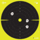 EZ-Aim Splash Reactive Paper Shooting Targets, Bullseye, Peel Away Target Pad, 12.5in Square, 30-Pack, Black/Chartreuse, 15214-30