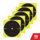 EZ-Aim Splash Reactive Paper Shooting Targets, Bullseye, Peel Away Target Pad, 12.5in Square, 30-Pack, Black/Chartreuse, 15214-30