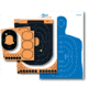 EZ-Aim Splash Reactive Paper Shooting Targets, Silhouette Kit, 23inW x 35inH &amp; 12.5inW x 18.25inH, Blue/White &amp; Black/Orange, 15579