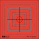 EZ2C Targets Style 20 Mini Targets,Black Ink on Red,3.5x3.5in,Pack of 25 EZ2CM20