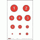 EZ2C Targets Style 20 Targets,Red and Black Ink,11x17in,Pack of 25 EZ2C020