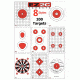 EZ2C Targets 200 8 Style Targets,Red and Black Ink,11x17in EZP03