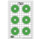 EZ2C Targets Red Dot Optics Style 6, Green and Black Ink on High Quality White Paper, 25 Pack, EZ2CRD06