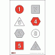 EZ2C Targets Style 25, Red and Black Ink on High Quality White Paper, 25 Pack, EZ2C025