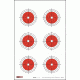 EZ2C Targets Style 24, Red and Black Ink on High Quality White Paper, 25 Pack, EZ2C024