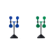FAB Defense Dual Veleta 2-4 Target System, Blue, Green