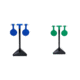 FAB Defense RTS Dual Swinging Racket Reactive Target System, Blue, Green