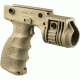 FAB Defense Tactical Grip &amp; 1in. Flashlight Adapter w/ Activation Trigger, Desert Tan, fx-tgript