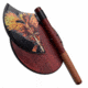 Fantasy Master FMT-AXE001 Axe, 10.5in, 3CR13 Stainless Steel, Wooden Handle, w/ Embossed Printed Artwork on Blade, Wood, FMT-AXE001