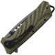Fenris-Arms Freedom Green Folding Knife, 4.88in Closed, 3.5in Gray Titanium Coated Stainless Blade, Green Sculpted G10 Handle, FENRIS-K FREEDOM-G