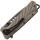 Fenris-Arms Freedom Tan Folding Knife, 4.88in Closed, 3.5in Gray Titanium Coated Stainless Blade, Tan Sculpted G10 Handle, FENRIS-K FREEDOM-T