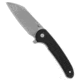 Ferrum Forge Knife Works Glow Rhino LightBringer Folding Knife, 3.50in, Nitro V Steel, Sheepsfoot Blade, G-10, Black Handle, Black/Gray, 8.125 inch, BHQ-139223