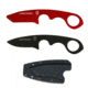 First Edge HR-2 Kit Droppoint Fine Edge Fixed Blade Knife, Trainer, Sheath, Red/Black, 4886