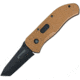 First Edge Tracklock Modified Tanto Folding Knife, Assisted Opening Fine Edge, Elmax Black Oxide Blade, Coarse Green, 1050-BLG