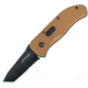 First Edge Tracklock Modified Tanto Folding Knife, Assisted Opening Serrated Edge, Elmax Black Oxide Blade, Coarse Green, 1055-BLG